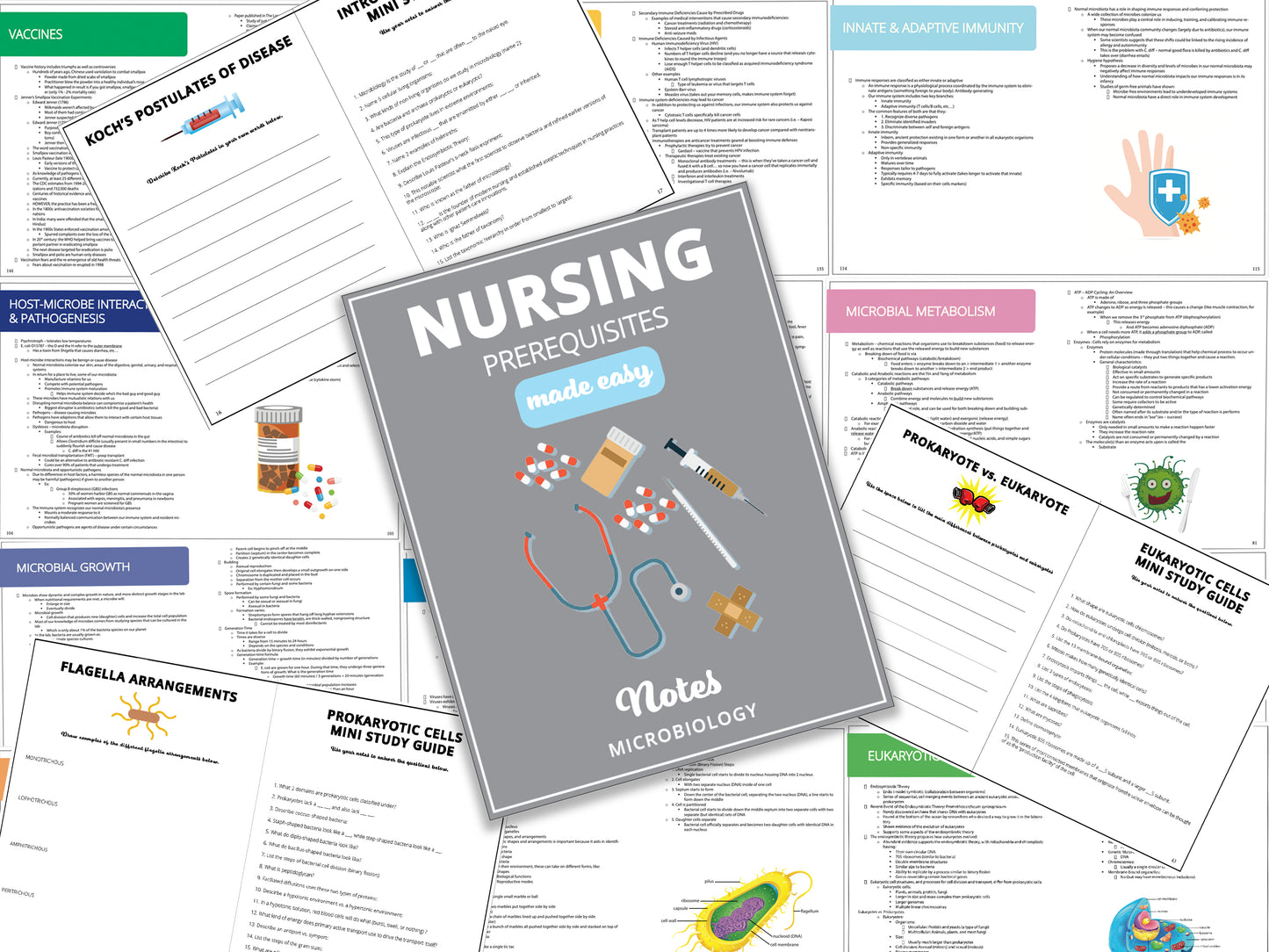 Microbiology Course Bundle | Microbiology Notes | Study Guides | Printed & Shipped